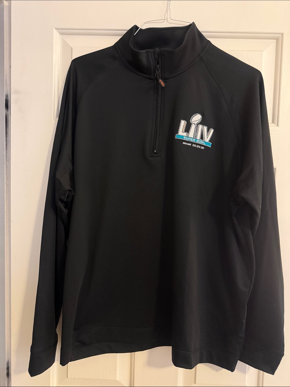 Cutter & Buck Black Super Bowl LIV Quarter-Zip Pullover